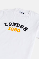Cotton London Print T Shirt - White